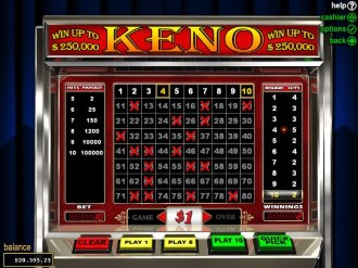 Play Keno at SlotoCash casino